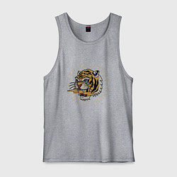 Майка мужская хлопок Бей первым, цвет: меланж