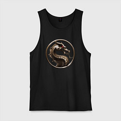 Майка мужская хлопок Mortal kombat movie logo, цвет: черный