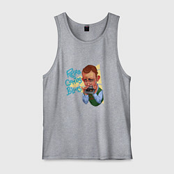 Майка мужская хлопок Блюз ретрогеймера, цвет: меланж