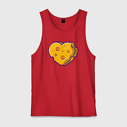 Майка мужская хлопок Сырная любовь, цвет: красный