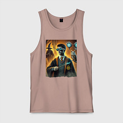 Майка мужская хлопок Harry Potter - steampunk fantasy, цвет: пыльно-розовый