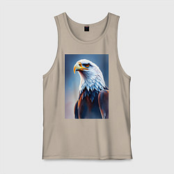 Майка мужская хлопок Грациозный орел, цвет: миндальный