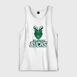 Майка мужская хлопок Milwaukee Bucks NBA, цвет: белый