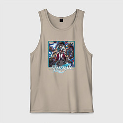 Майка мужская хлопок Сюэй, цвет: миндальный