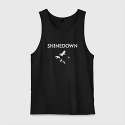 Майка мужская хлопок Shinedown - logo, цвет: черный