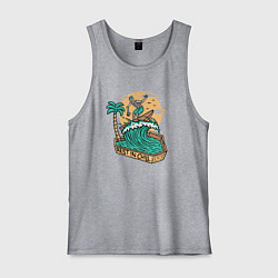 Майка мужская хлопок Rest in chill, цвет: меланж