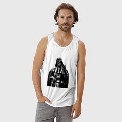 Майка мужская хлопок Дарт Вейдер ситх, цвет: белый — фото 2