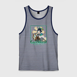 Майка мужская хлопок Бард Венти, цвет: синяя тельняшка