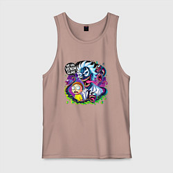 Майка мужская хлопок Rick and Morty - we are Venom slime, цвет: пыльно-розовый