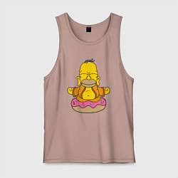 Майка мужская хлопок Homer yoga, цвет: пыльно-розовый