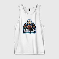 Майка мужская хлопок Eagle basketball, цвет: белый