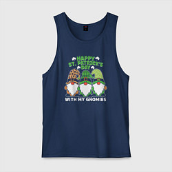 Майка мужская хлопок Happy St Patricks day - dwarves, цвет: тёмно-синий