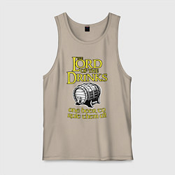 Майка мужская хлопок Повелитель напитков, цвет: миндальный