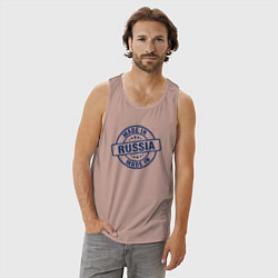 Майка мужская хлопок Сделан в России, цвет: пыльно-розовый — фото 2