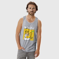 Майка мужская хлопок Homer can doh, цвет: меланж — фото 2