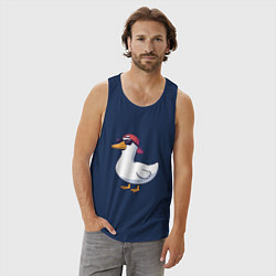 Майка мужская хлопок Duck swag, цвет: тёмно-синий — фото 2