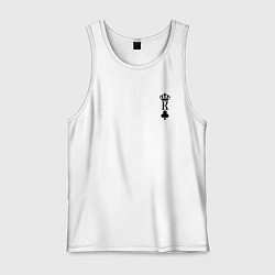 Майка мужская хлопок Король Крести - для пары, цвет: белый
