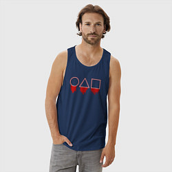 Майка мужская хлопок Bloody symbols, цвет: тёмно-синий — фото 2