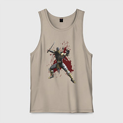 Майка мужская хлопок Scorpion Mortal Kombat, цвет: миндальный