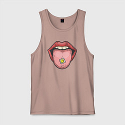 Мужская майка Smiling lips