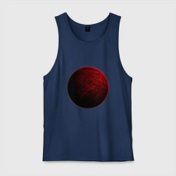 Майка мужская хлопок Планета арт, багровая, цвет: тёмно-синий