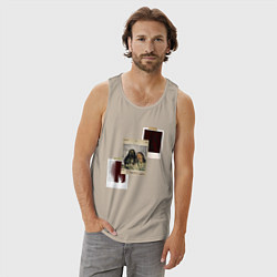 Майка мужская хлопок Подруги, цвет: миндальный — фото 2