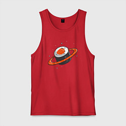 Майка мужская хлопок Ролл сатурн, цвет: красный