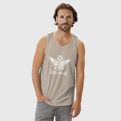 Майка мужская хлопок Слава России, цвет: миндальный — фото 2