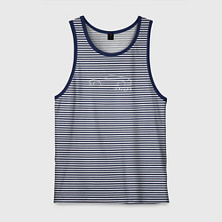 Майка мужская хлопок Drift 2025, цвет: синяя тельняшка