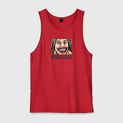 Майка мужская хлопок Smileback, цвет: красный