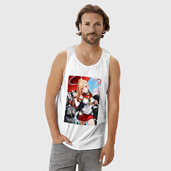 Майка мужская хлопок Марин Китагава косплей Azur Lane, цвет: белый — фото 2