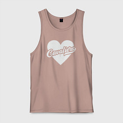 Майка мужская хлопок Love Cavaliers, цвет: пыльно-розовый