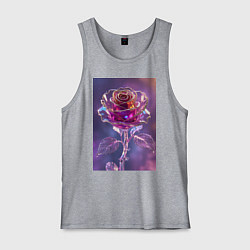 Майка мужская хлопок Кристальная роза, цвет: меланж
