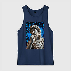 Майка мужская хлопок Античность и математика, цвет: тёмно-синий