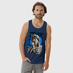 Майка мужская хлопок Античность и математика, цвет: тёмно-синий — фото 2