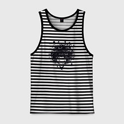 Майка мужская хлопок Девчонка милашка, цвет: черная тельняшка