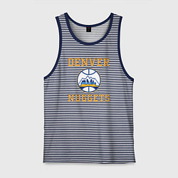 Майка мужская хлопок Денвер Наггетс, цвет: синяя тельняшка