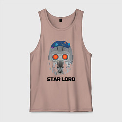 Майка мужская хлопок Star lord, цвет: пыльно-розовый