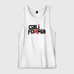 Майка мужская хлопок USA - California, цвет: белый