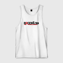 Майка мужская хлопок Brooklyn USA, цвет: белый