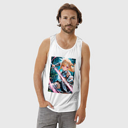 Майка мужская хлопок Марин Китагава косплей Асуны Юки, цвет: белый — фото 2