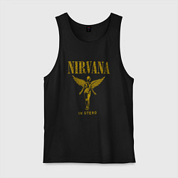 Майка мужская хлопок Nirvana retro, цвет: черный