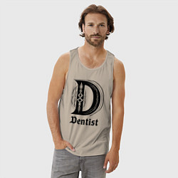 Майка мужская хлопок D - dentist, цвет: миндальный — фото 2