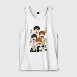 Майка мужская хлопок Astro аниме стиль, цвет: белый