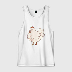 Мужская майка Довольная жизнью курочка