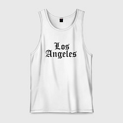 Майка мужская хлопок Los Angeles - California USA, цвет: белый