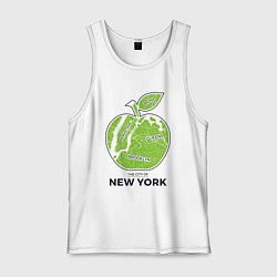 Майка мужская хлопок Сity of New York, цвет: белый