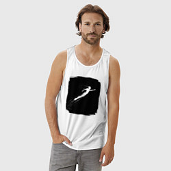 Майка мужская хлопок Плывущий под водой, цвет: белый — фото 2