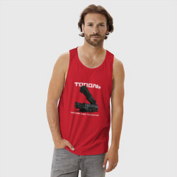 Майка мужская хлопок Тополь комплекс, цвет: красный — фото 2