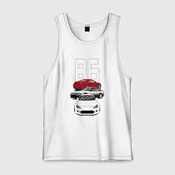 Майка мужская хлопок Toyota AE86 GT86 GR86 Эволюция легенды JDM, цвет: белый